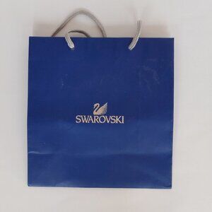 SWAROVSKI Crystal Shopper Tote Blue Bag Silver Rope Handle